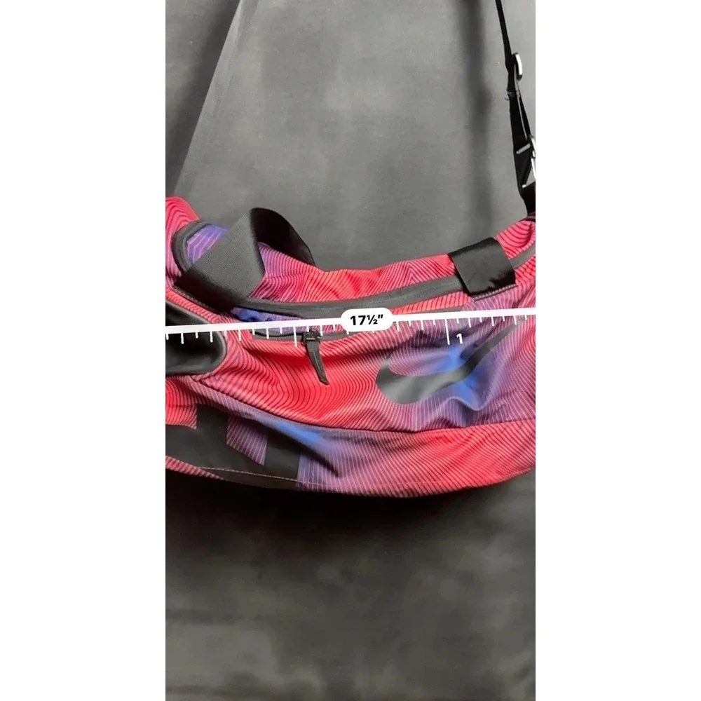 Nike Engineered Carry System Duffle Bag Red Blue Wave Gym Sport Travel Crossbody
